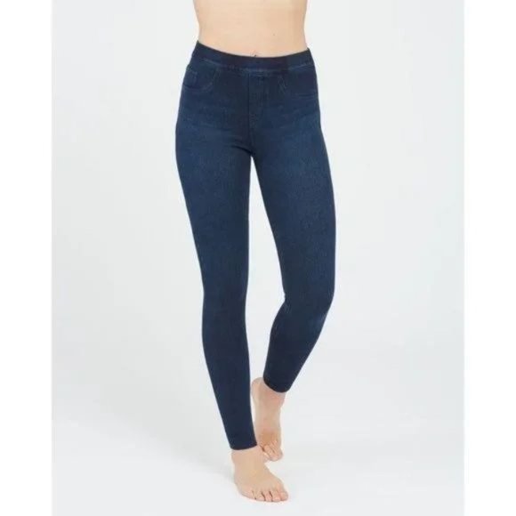 Spanx Jean-ish Ankle Leggings Denim Jeggings Small - Picture 3 of 10